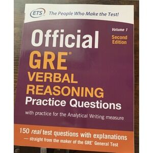 Official GRE Verbal Reasoning Practice Questions, Second Edition, Volume 1 by...